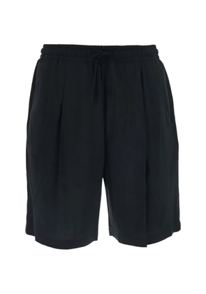 Low Brand drawstring-detail pleated shorts - Black
