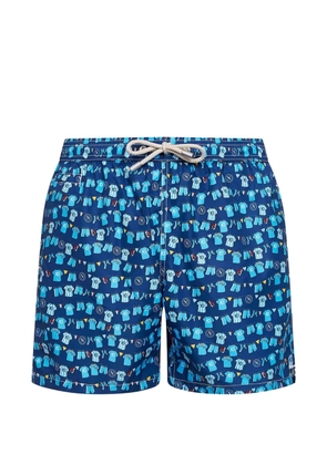 MC2 Saint Barth printed-design swim shorts - Blue
