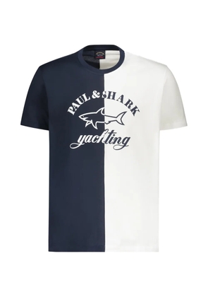Paul & Shark logo-print colourblock T-shirt - Blue