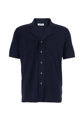 Kangra button-down short-sleeve cotton shirt - Blue