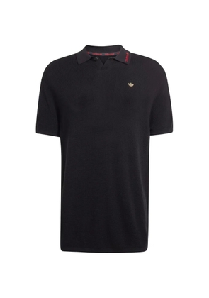 adidas embroidered-logo polo shirt - Black