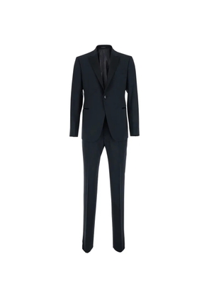 Emporio Armani virgin wool single-breasted suit - Blue