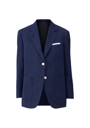 Thom Browne textured single-breasted blazer - Blue