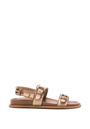 Michael Michael Kors Nia buckle-strap woven sandals - Neutrals