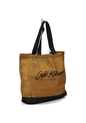 CAFÉ KITSUNÉ logo-print tote bag - Brown