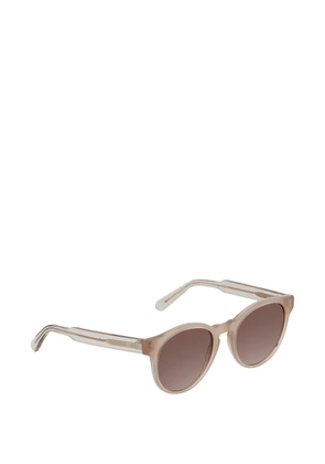 Ferragamo full rim round sunglasses - Neutrals