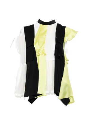 sacai ruffled blouse - Blue