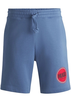 HUGO printed track shorts - Blue