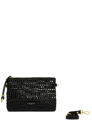 GIANNI CHIARINI small Nefeli crochet zip pouch bag - Black