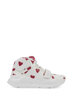 Burberry heart-print neakers - White