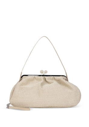 Weekend Max Mara Wkanabarro woven clutch bag - Neutrals