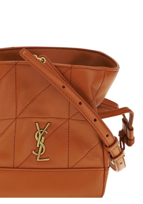 Saint Laurent mini Jamie leather clutch bag - Brown