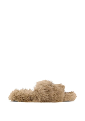Balenciaga Furry slippers - Neutrals