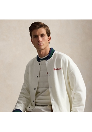 Relaxed Fit Fleece Baseball Jacket