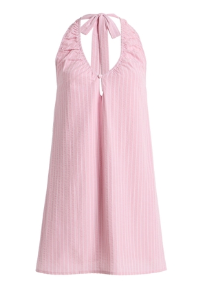 ELCE Sidney Cotton-Blend Mini Halter Dress - Moda Operandi