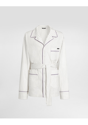 Dolce & Gabbana Striped Poplin Vanity Robe - Man Underwear And Loungewear Multi-colored 44