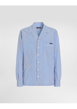 Dolce & Gabbana Crinkled Striped Fabric Vanity Shirt - Man Shirts Multi-colored 38