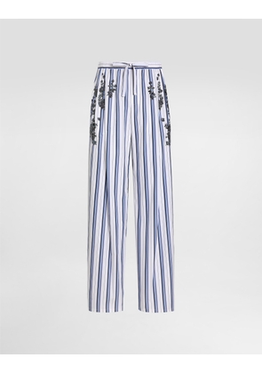 Dolce & Gabbana Vanity Trousers With Embroidery - Man Pants And Shorts Multi-colored 50