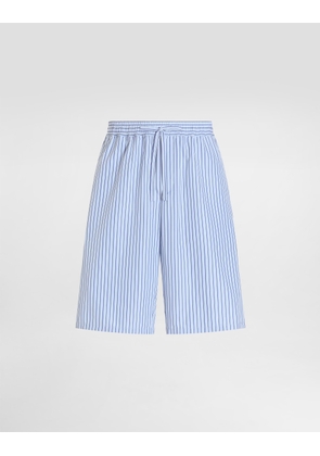 Dolce & Gabbana Striped Poplin Bermuda Shorts - Man Pants And Shorts Multi-colored 48