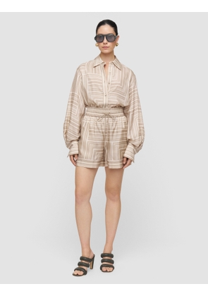 Laven Printed Silk Shorts - 32