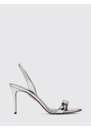 Heeled Sandal AQUAZZURA Woman color Silver