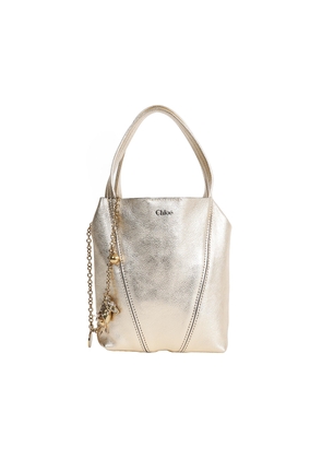 Spin Tote Bag in Metallised Leather