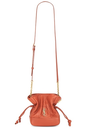 Saint Laurent Mini Jamie Shoulder Pouch Bag in Dark Mandarin - Orange. Size all.
