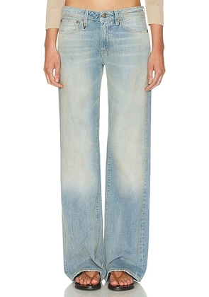 R13 Effie Straight Leg in Bass Blue - Blue. Size 25 (also in 26, 27, 28).