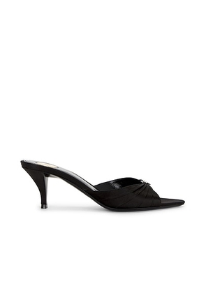 Saint Laurent Jerry Mule Sandal in Nero - Black. Size 36 (also in 36.5, 37, 37.5, 38.5, 39.5, 40, 41).