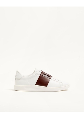 Valentino Garavani Open Royco trainer in nappa calfskin Man WHITE/BROWN 40