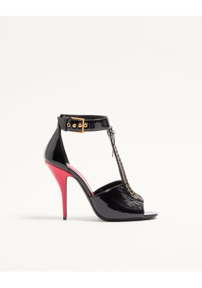 Valentino Garavani Bustier Sandal In Naplak 105Mm Woman BLACK/RED 35