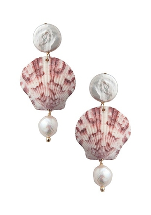 Eliou Ilha Earrings in White - White. Size all.