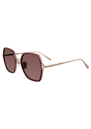 Chopard Burgundy Butterfly Ladies Sunglasses SCHL02V 08FC 54
