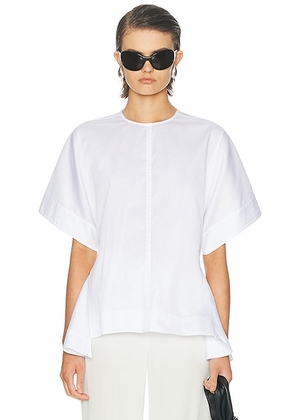 Brandon Maxwell Tyler Top in Optic White - White. Size 6 (also in ).