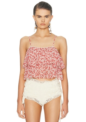 Isabel Marant Etoile Erisa Top in Red - Red. Size 34 (also in 36, 38, 40, 42).
