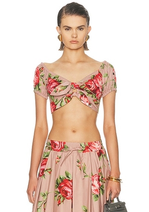 Dolce & Gabbana Cropped Top in Rosa - Rose. Size 36 (also in 40, 42).