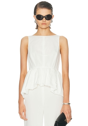 Adam Lippes Anais Top in White - White. Size 0 (also in 2, 4, 6).
