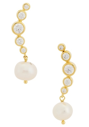 Eliou Elene Earrings in Gold Plated - Metallic Gold. Size all.