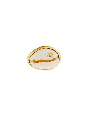 Eliou Coqui Ring in Gold - Metallic Gold,White. Size 6 (also in 7, 8).
