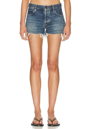 FRAME The Hang Short in Vida - Blue. Size 23 (also in 24, 25, 26, 27, 28, 29, 30, 31, 32, 34).