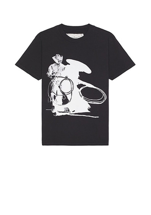 ONE OF THESE DAYS Wanted T-Shirt in Sun Faded Washed Black - Black. Size XL/1X (also in ).