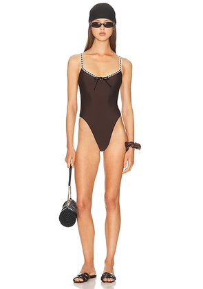 LPA Camelia One Piece in Dark Brown - Brown. Size M (also in ).