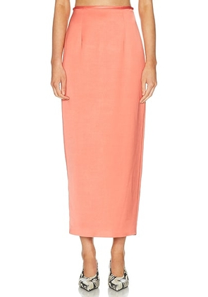 KHAITE Winton Skirt in Dahlia - Peach. Size 2 (also in 4, 6, 8).