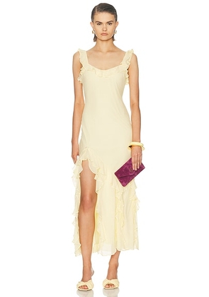 LoveShackFancy Roseline Dress in Butter Lemon - Yellow. Size 0 (also in 10, 2, 4, 6, 8).