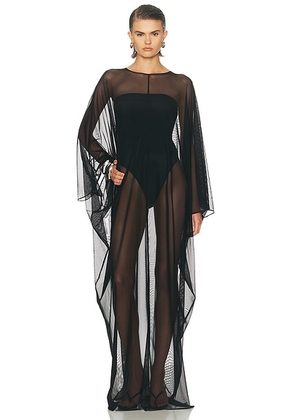 Norma Kamali Caftan Dress in Black - Black. Size M/L (also in XS/S).