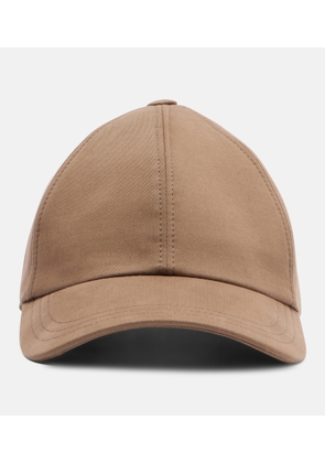 The Row Caspian cotton and cashmere canvas baseball cap
