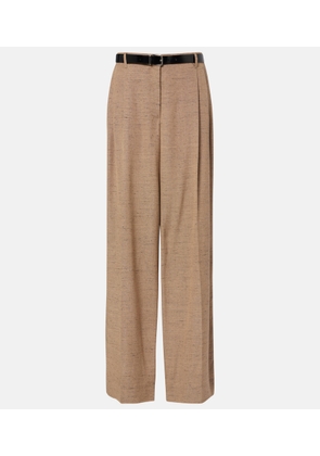 Dolce&Gabbana Pleated belted wide-leg pants