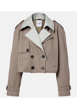 The Attico Cropped gabardine trench coat