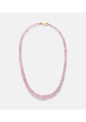 Ileana Makri 18kt gold beaded necklace with morganites