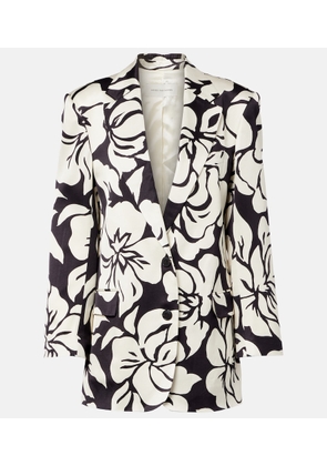 Dries Van Noten Floral satin blazer